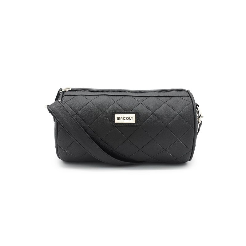 MACOLY - Bolso manos libres cilindro macoly 867 berlin acolchado negro