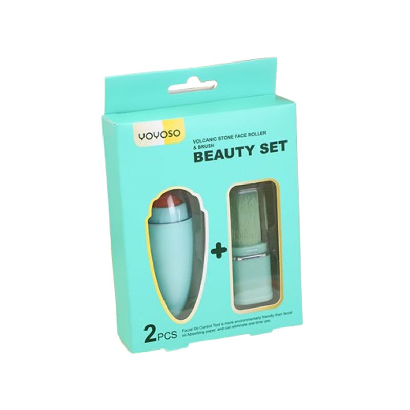 YOYOSO - SET DE BELLEZA CON CEPILLO Y PIEDRA VOLCANICA