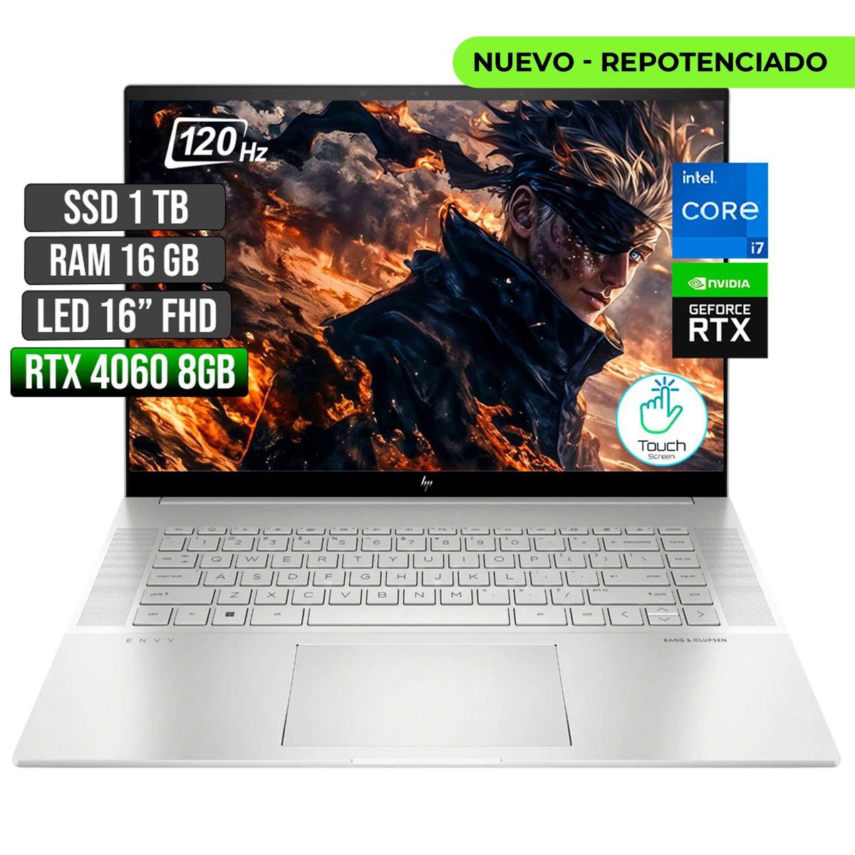 HP - HP ENVY INTEL CORE I7-13700H RTX 4060 8GB SSD 1TB RAM 16GB LED 16" FHD 120Hz