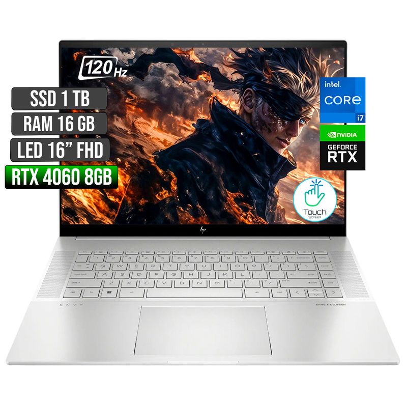 HP - HP ENVY INTEL CORE I7-13700H RTX 4060 8GB SSD 1TB RAM 16GB LED 16" FHD 120Hz