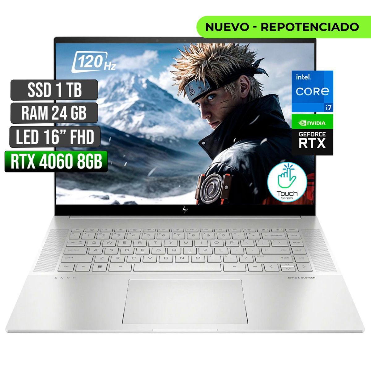 HP - HP ENVY INTEL CORE I7-13700H RTX 4060 8GB SSD 1TB RAM 24GB LED 16" FHD 120Hz