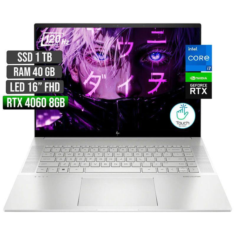 HP - HP ENVY INTEL CORE I7-13700H RTX 4060 8GB SSD 1TB RAM 40GB LED 16" FHD 120Hz