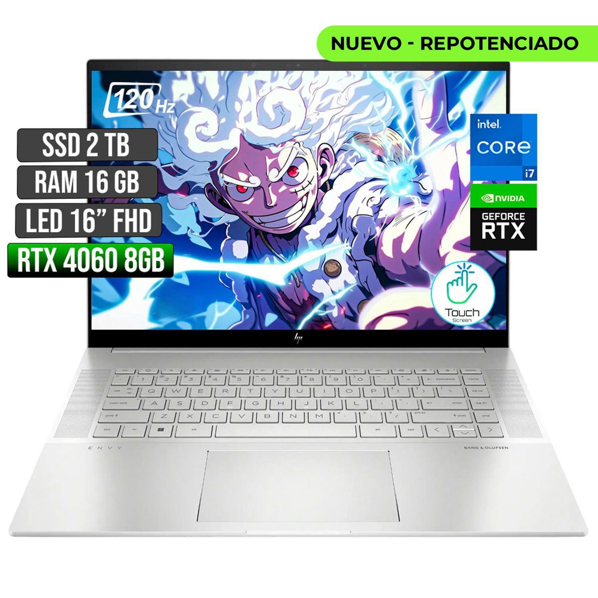 HP - HP ENVY INTEL CORE I7-13700H RTX 4060 8GB SSD 2TB RAM 16GB LED 16" FHD 120Hz