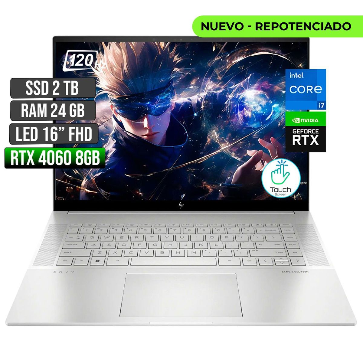 HP - HP ENVY INTEL CORE I7-13700H RTX 4060 8GB SSD 2TB RAM 24GB LED 16" FHD 120Hz
