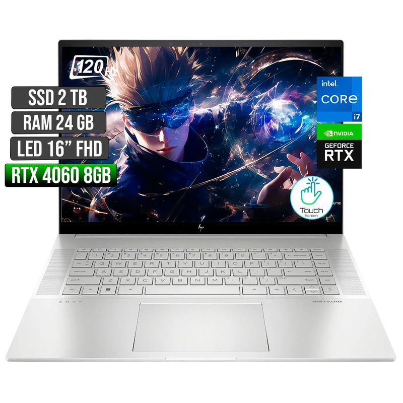 HP - HP ENVY INTEL CORE I7-13700H RTX 4060 8GB SSD 2TB RAM 24GB LED 16" FHD 120Hz