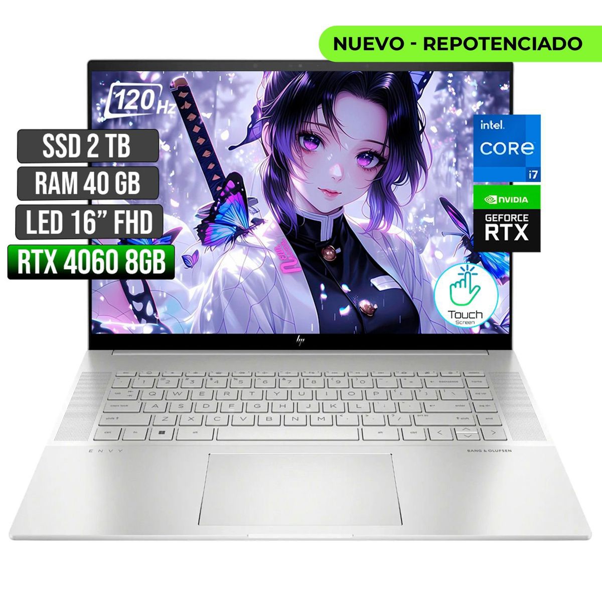 HP - HP ENVY INTEL CORE I7-13700H RTX 4060 8GB SSD 2TB RAM 40GB LED 16" FHD 120Hz