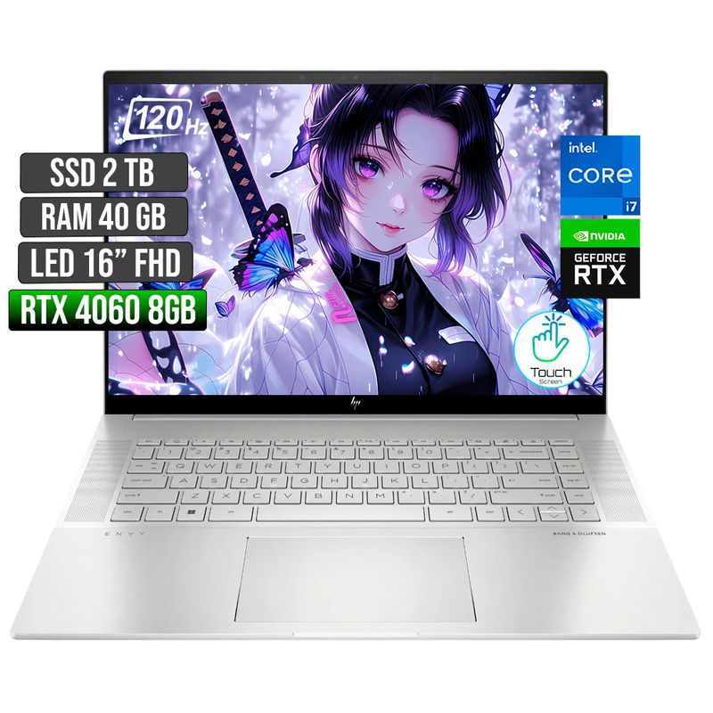 HP - HP ENVY INTEL CORE I7-13700H RTX 4060 8GB SSD 2TB RAM 40GB LED 16" FHD 120Hz