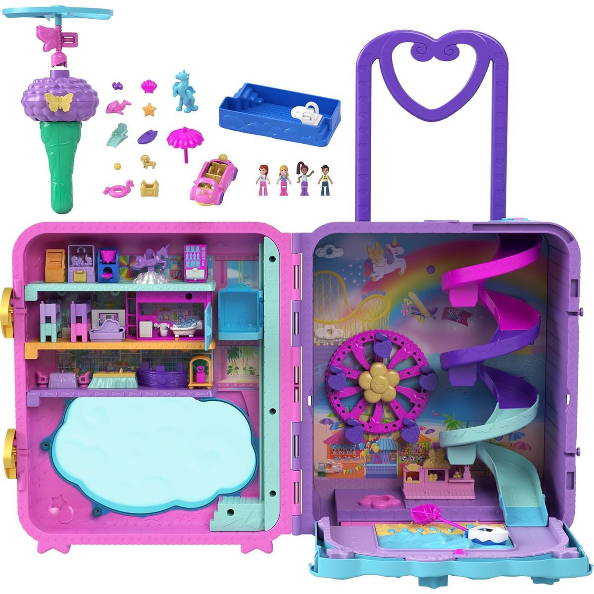 POLLY POCKET - Maleta de Viaje Polly Pocket con Muñecas