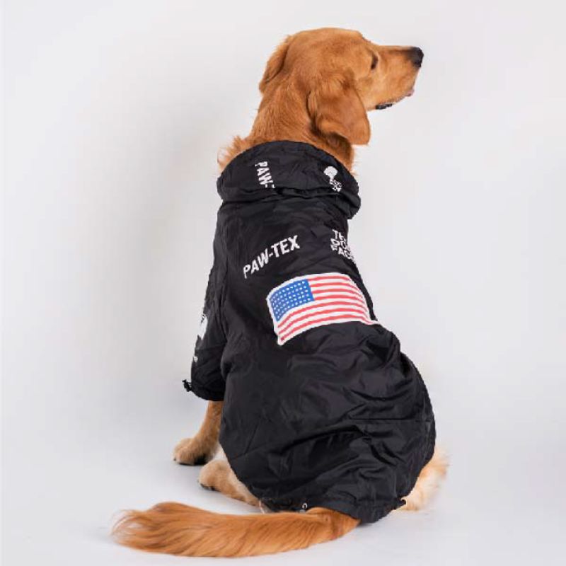 GENERICO - Chaqueta impermeable para perros Negra Talla 5XL