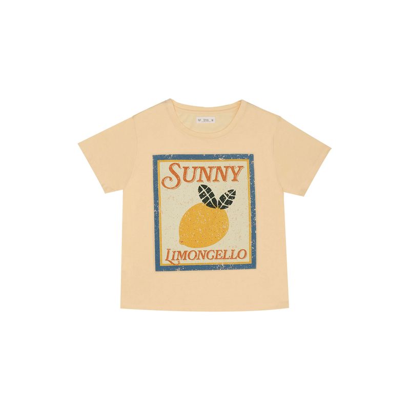 TENNIS - Camiseta manga corta amarilla para mujer
