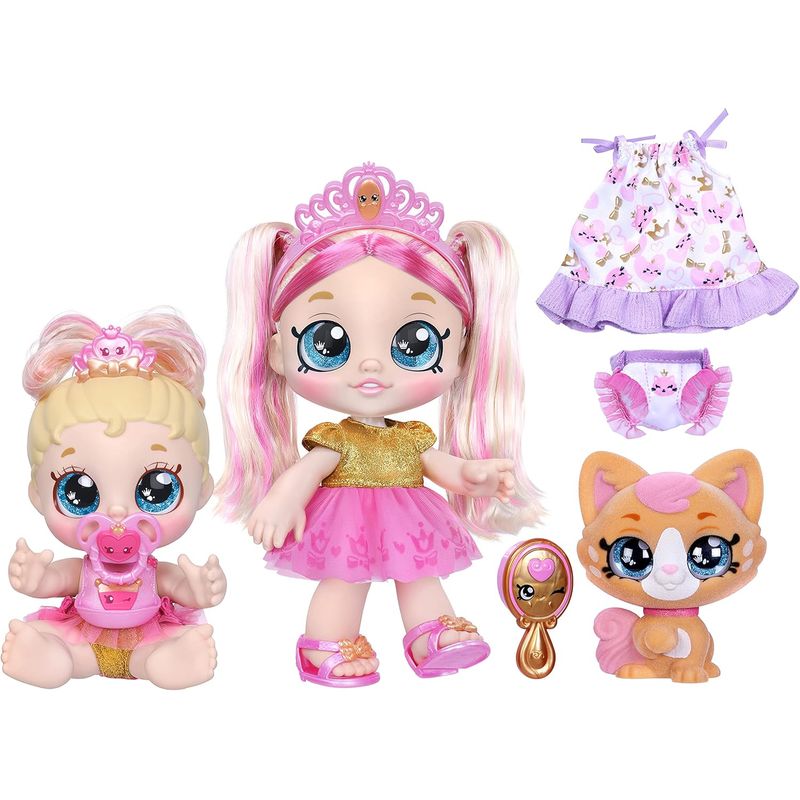 KINDI KIDS - Muñeca Kindi Kids Tiara Sparkles  Bebé  Mascota