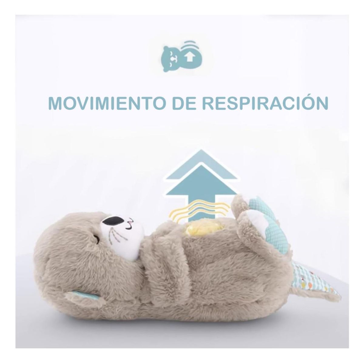 GENERICO - Peluche Nutria Que Respira Musica Luces Para Bebe