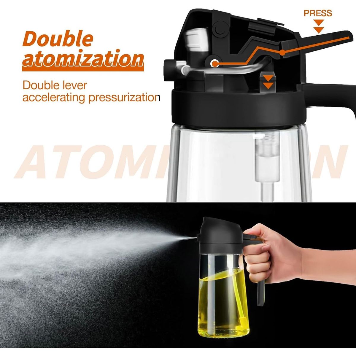 ONE PIXEL - Dispensador De Aceite Spray 2 En 1 En Vidrio One Pixel.