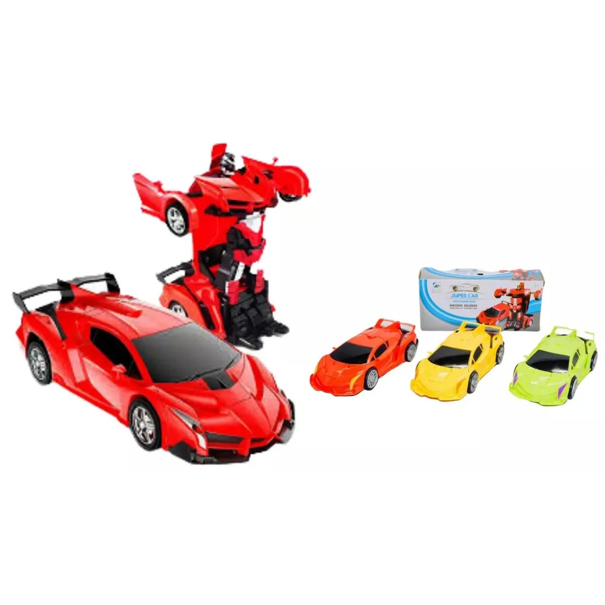 MAZUGI - Carro Auto Transformable Robot Sonidos Movimiento Luces