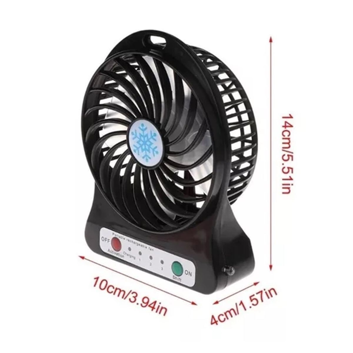 GENERICO - Ventilador Portatil Recargable Mini Con Linterna Usb