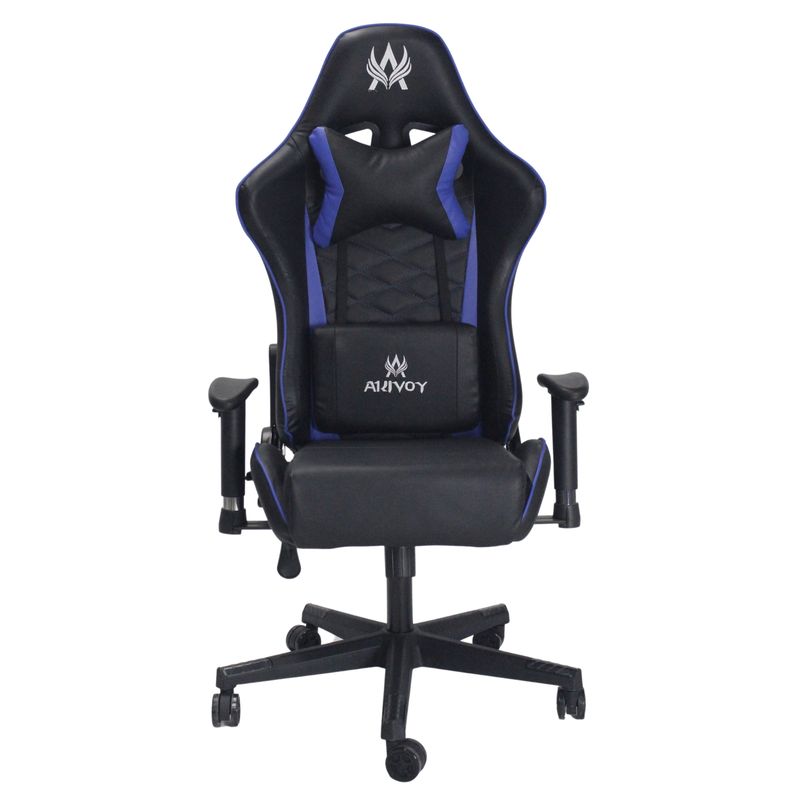 AKIVOY - Silla Gamer Nova Reclinable Giratoria Color  Azul Negro