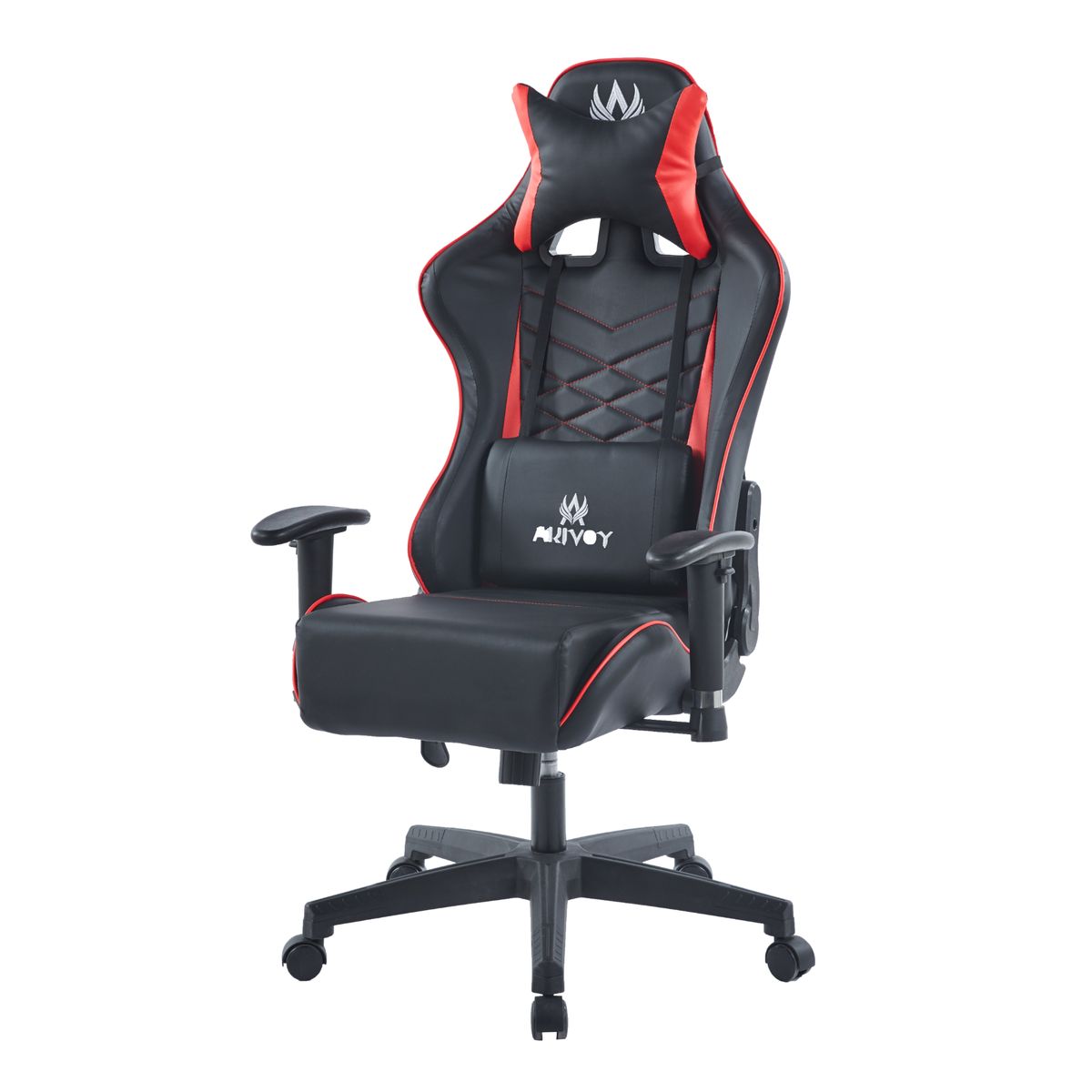 AKIVOY - Silla Gamer Nova Reclinable Giratoria Color  Roja Negro