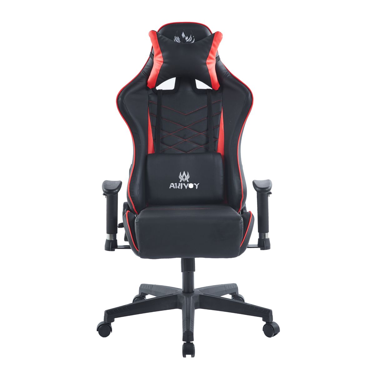 AKIVOY - Silla Gamer Nova Reclinable Giratoria Color  Roja Negro