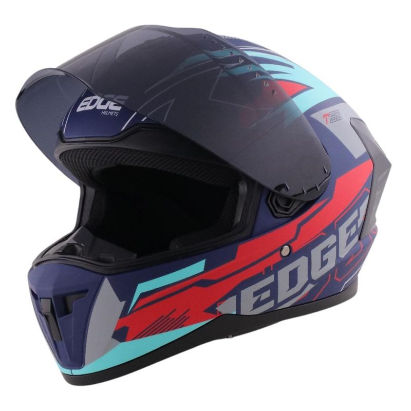 EDGE HELMETS - Casco Edge Integral Extreme T68 Rojo Certificado DOT - ECE - S