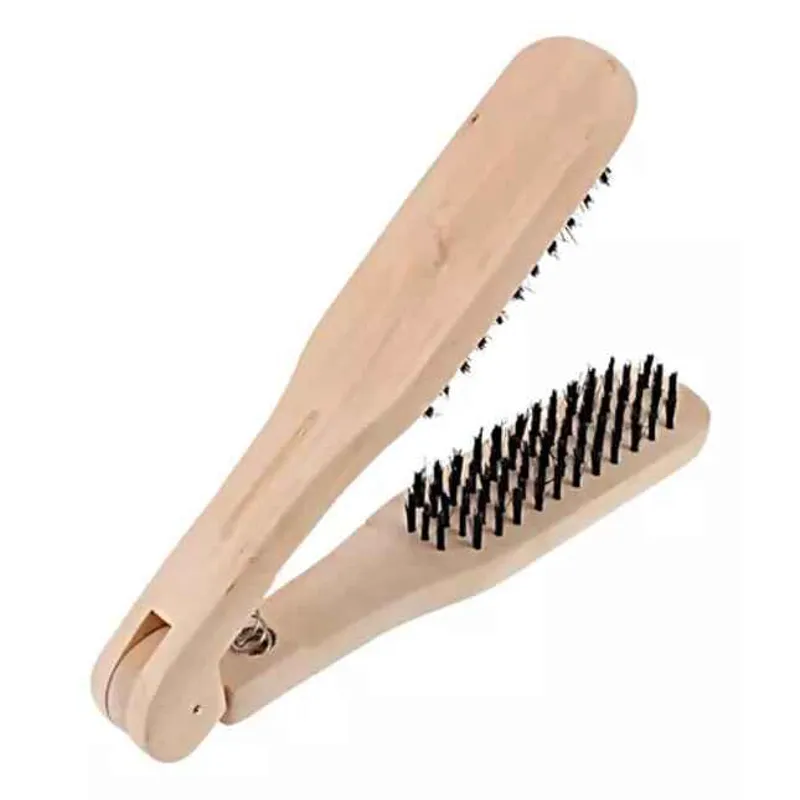 GENERICO - Cepillo Para Planchar Cabello Madera 20cm Alisador Cabello