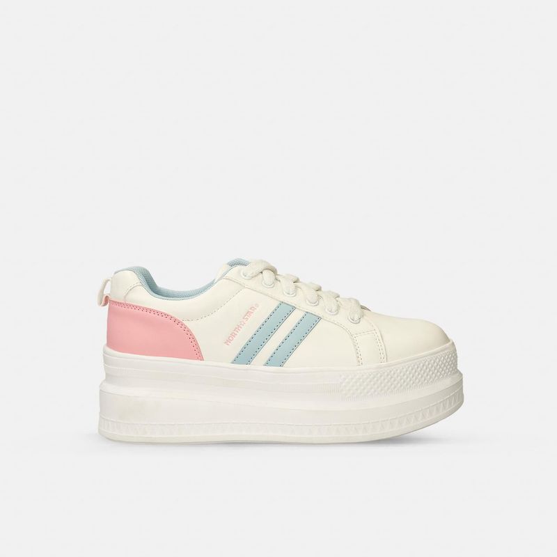 NORTH STAR - Tenis Para Mujer North Star Blanco-Rosado Ivone Planet