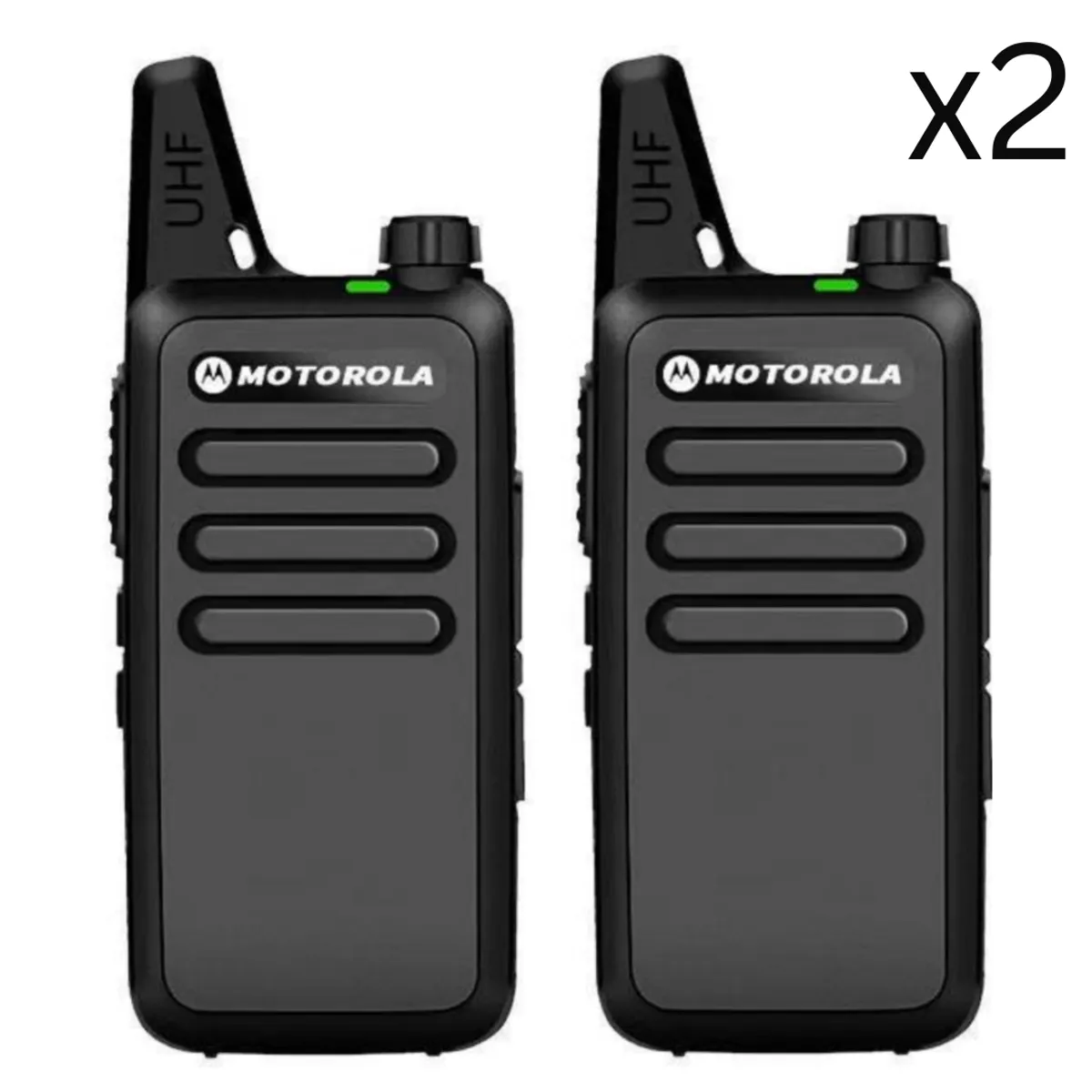 MOTOROLA - 2 Radios de Comunicación Motorola C1 Walkie Talkies Vox + Manos Libres