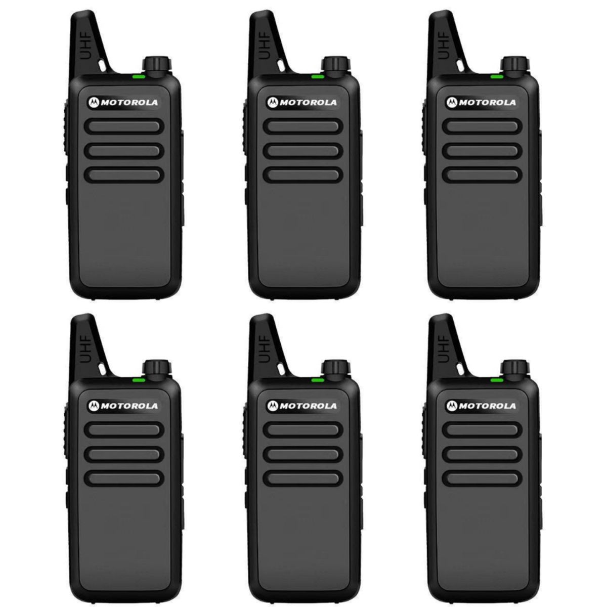 MOTOROLA - 6 Radios de Comunicación Motorola C1 Walkie Talkies Vox + Manos Libres