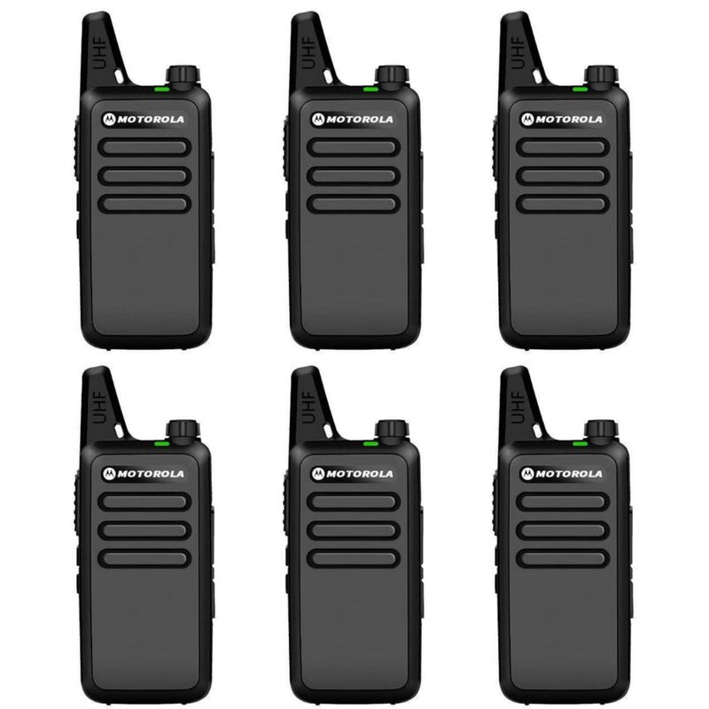 MOTOROLA - 6 Radios de Comunicación Motorola C1 Walkie Talkies Vox Compactos