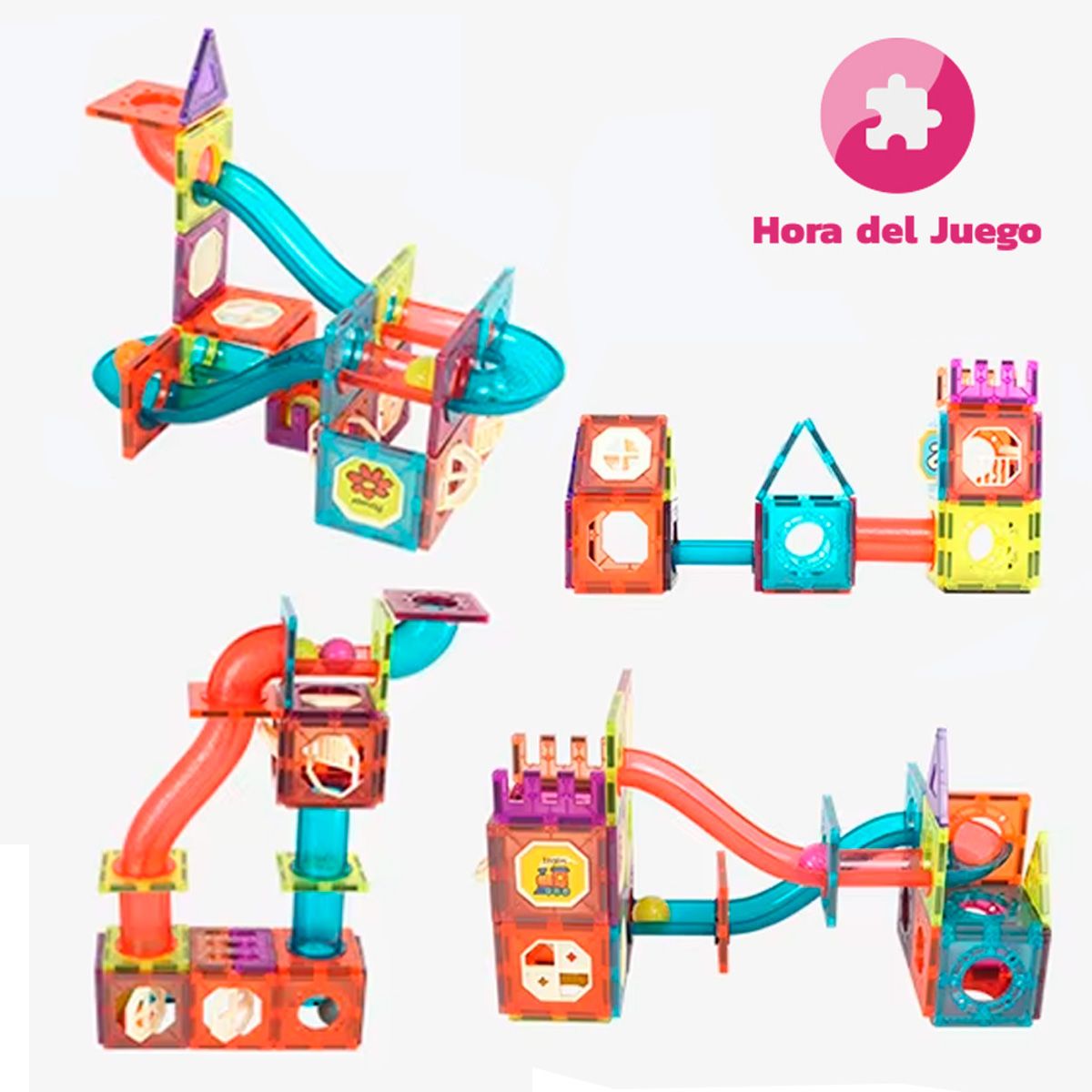 ENFANT'ASY - Juguete Construcción Imanes Bloques Fichas Magnéticas 78 Pcs