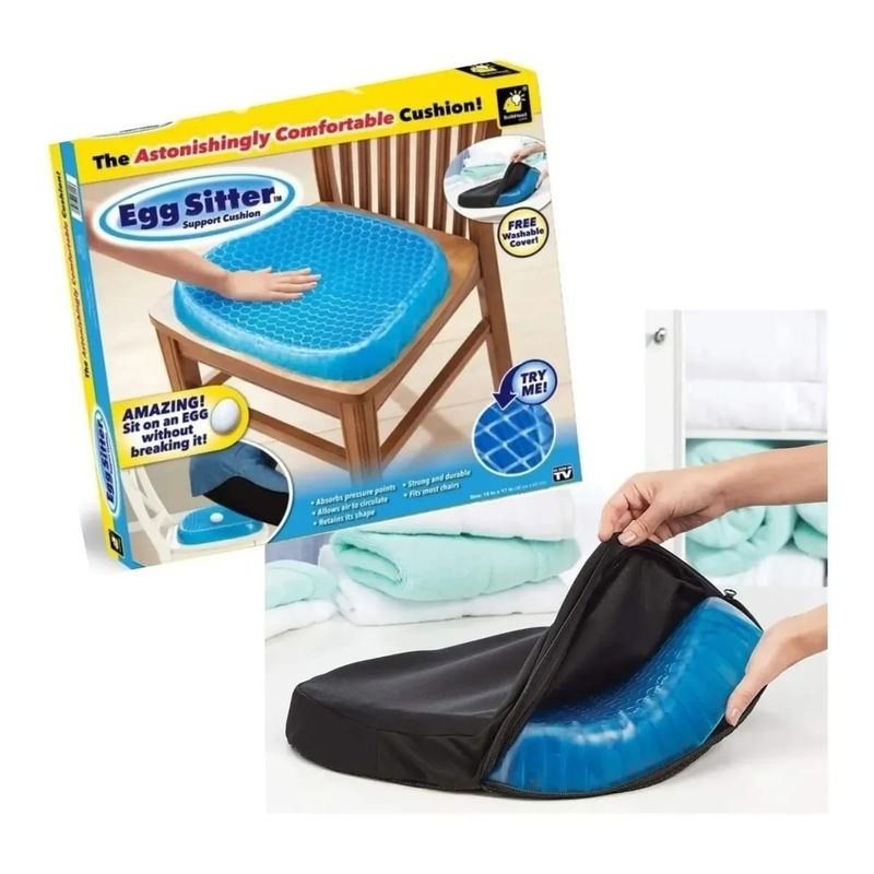 GENERICO - Cojín De Gel Con Funda Para Carro Y Sillas