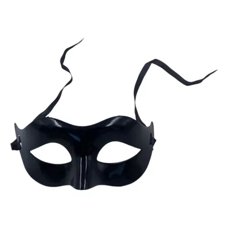 GENERICO - Antifaz Negro Sencilo 20cm Fiesta Halloween Unisex Ballet