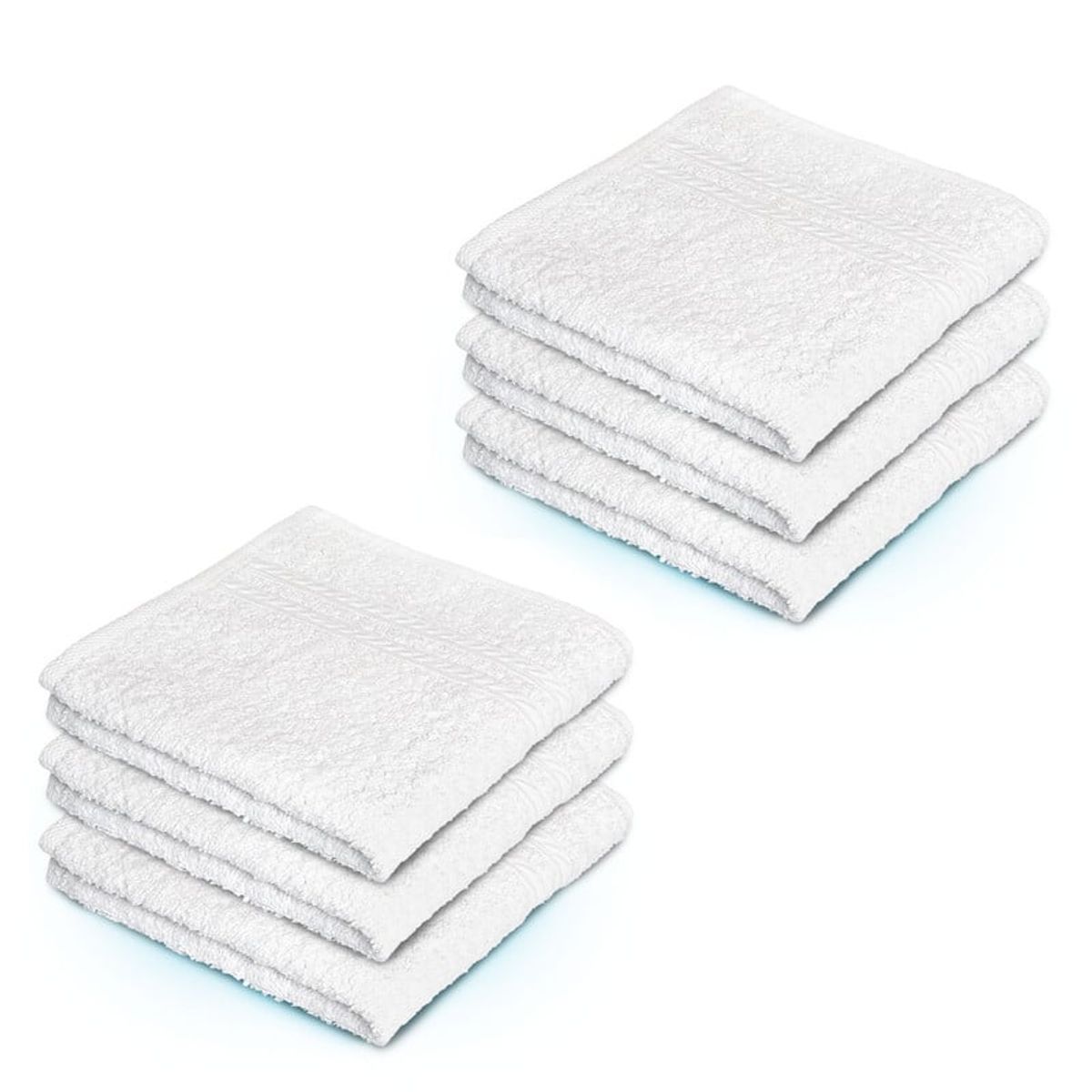 ENERGY PLUS - Set x6 Toalla de Mano Algodón Suavidad Alta Absorción Gym