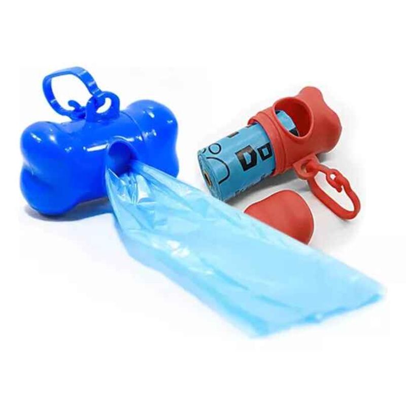 GENERICO - Hueso Dispensador De Bolsas Para Popó Perro + 1 Bolsa
