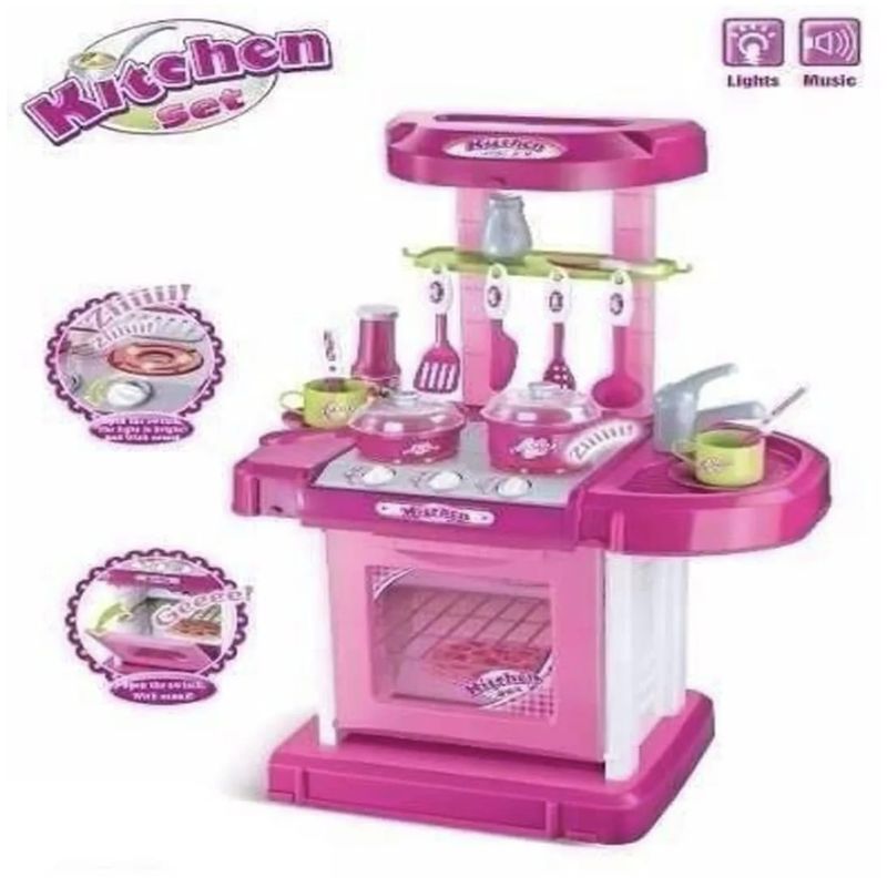 GENERICO - Set De Cocina De Juguete Con Luces Sonido Y Accesorios