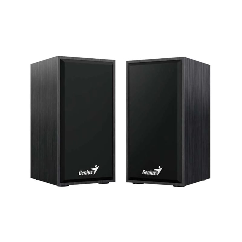 GENIUS - PARLANTES GENIUS SP-HF180 USB EN MADERA NEGROS