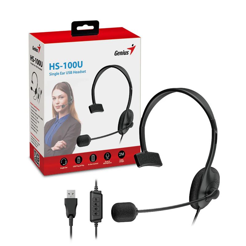 GENIUS - DIADEMA GENIUS HS-100U MONOAURAL USB