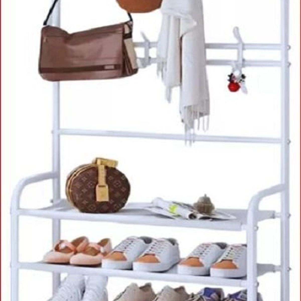 CHINA GLAZE - Zapatero Perchero Multifuncional 4 Niveles Organizador Hoga