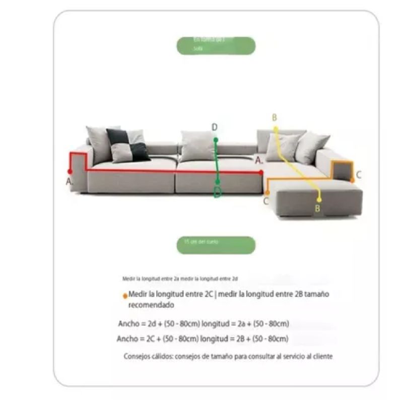 GENERICO - PROTECTOR DE SOFA PARA 3 PUESTOS DE 1,8m x 2,3m AF-01