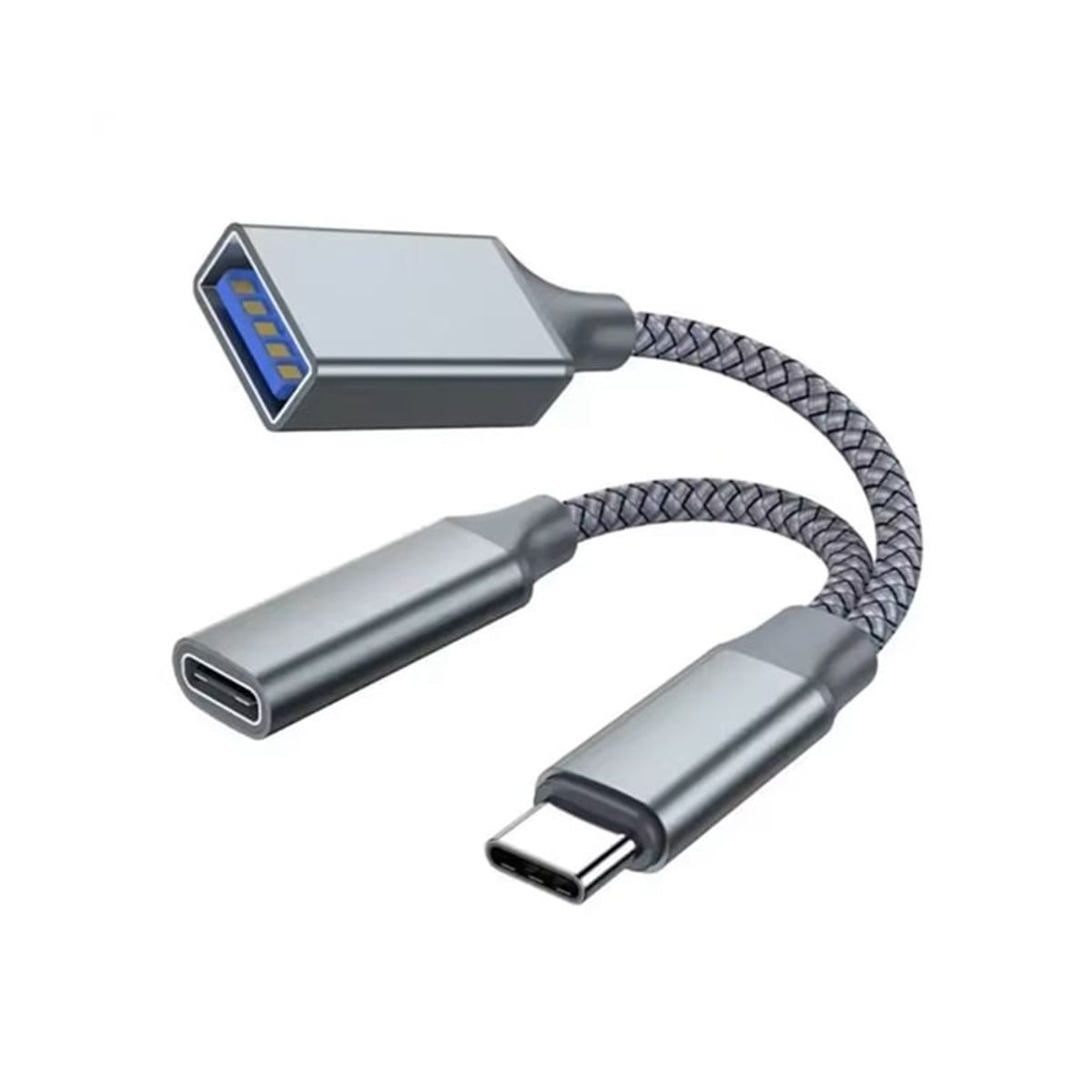 GENERICO - Adaptador Usb-c Otg A Usb Y Pd Chromecast Smartphone Tablet