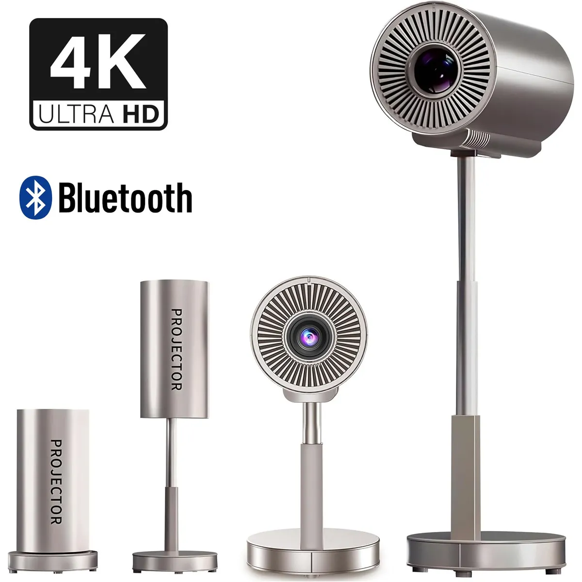 ONE PIXEL - Proyector VIdeo Beam 4K Cine Con Tripode Para PC TV Bluetooth con Enfoque Automatico Portatil