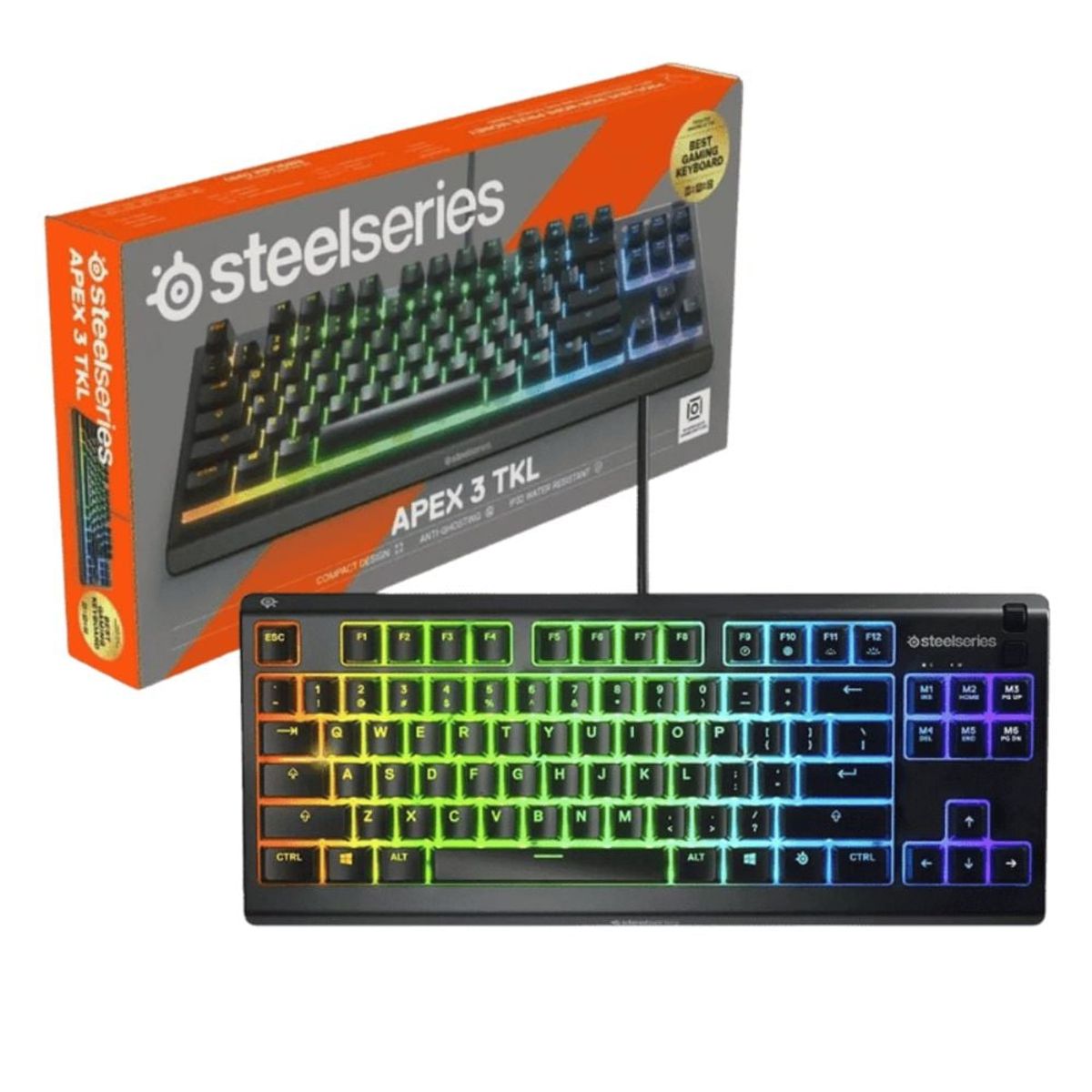 STEELSERIES - Teclado Alambrico Gamer Steelseries Apex 3 Rgb TKl