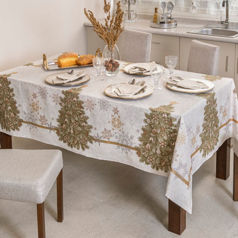 VIANNEY - Mantel Blanca Navidad rectangular Vianney