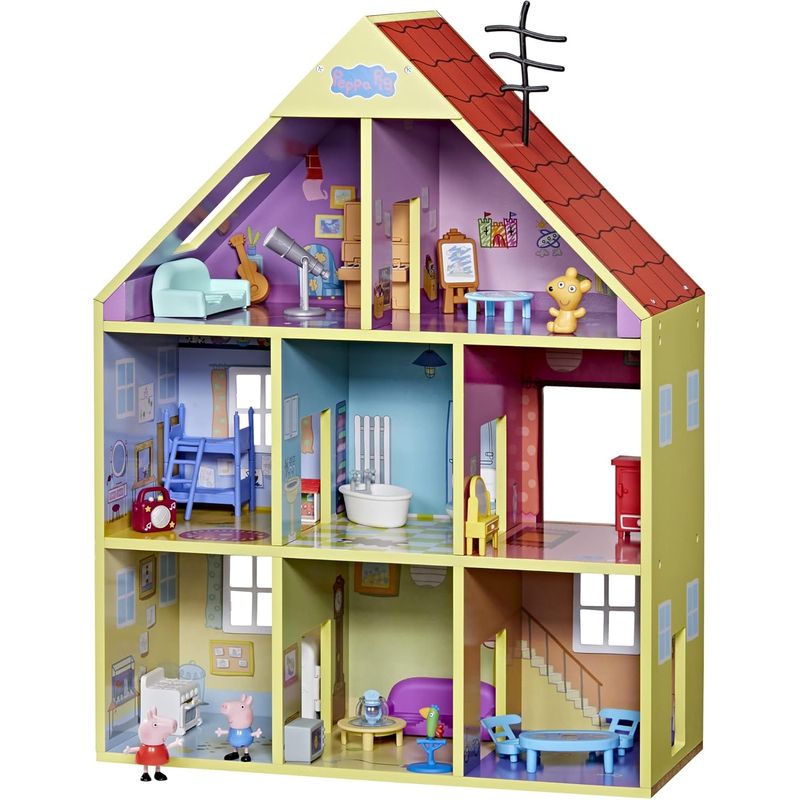 GENERICO - Peppa Pig Casa De Juegos De Madera + Accesorios