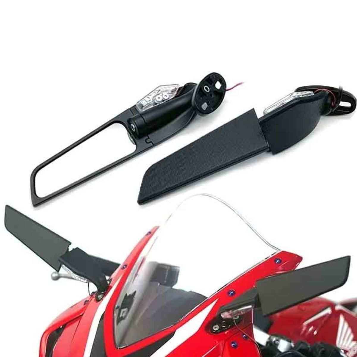 GENERICO - Espejo Tipo Aleron Plegable Con Direcciones