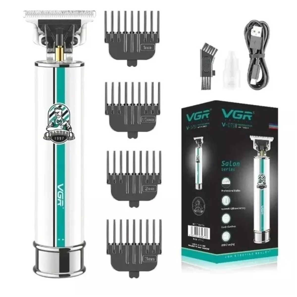 VGR - Maquina Patillera Barberia Peluquera Recargable Vgr 079