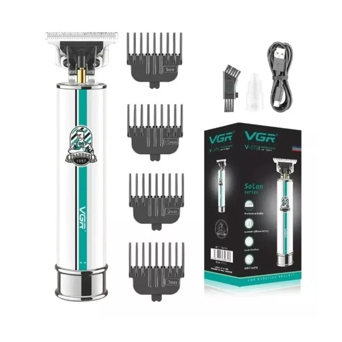VGR - Maquina Patillera Barberia Peluquera Recargable Vgr 079