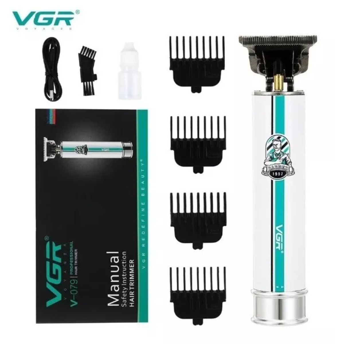 VGR - Maquina Patillera Barberia Peluquera Recargable Vgr 079