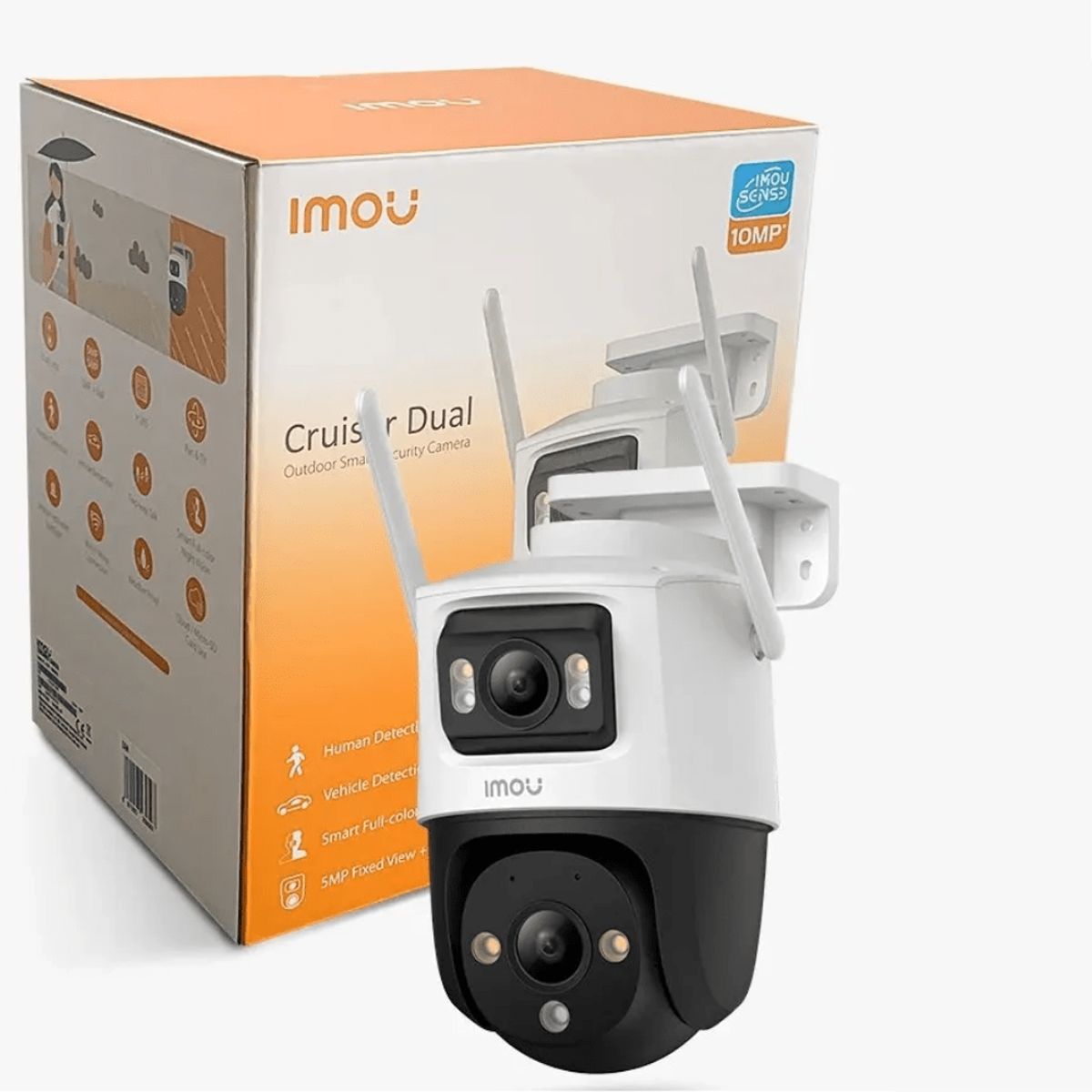 IMOU - CAMARA DE SEGURIDAD IMOU WIFI DUAL 6MP DOBLE LENTE 3MP+3MP COLOR BLANCONEGRO