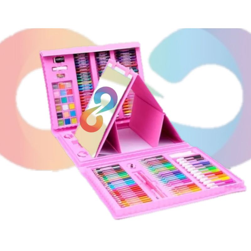 GENERAL - Set Kit Arte Niños Maleta Crayón Acuarela Plumón 208 Piezas