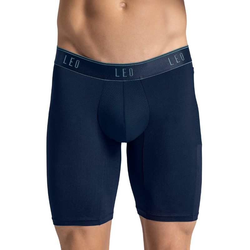 LEO - Bóxer deportivo largo con bolsillo lateral en microfibra